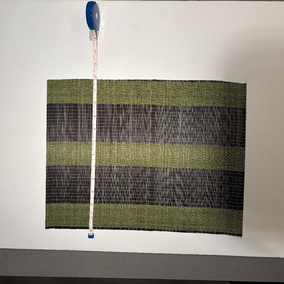 Set of 6 rollup Bamboo Placemats Green & Brown New in package - Picture 6 of 6